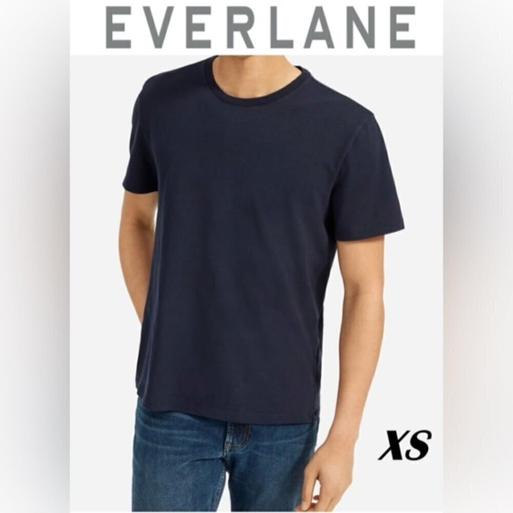 Everlane, Men's The Organic Cotton Crew T-Shirt -Deep Navy. Size: XS. NWT (1596)